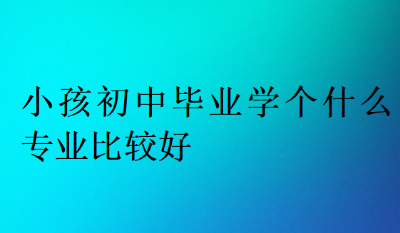 小孩初中畢業(yè)學(xué)個什么專業(yè)比較好